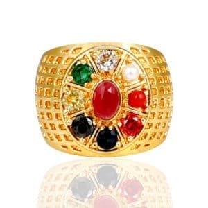 Navratan/ Navgrah 9 Gemstones Adjustable Ring