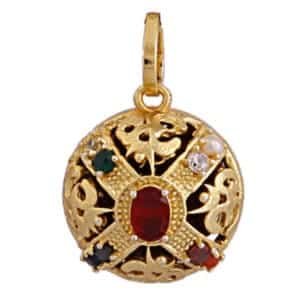 Navratan 5 Face Rudraksha pendant