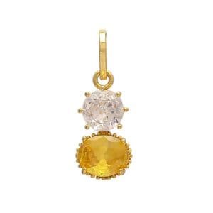 Zircon Stone & Yellow Sapphire Locket