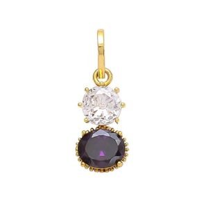 Synthetic Zircon & Blue Sapphire Stone Pendant/Locket