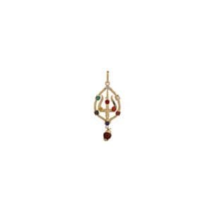 Shiv Shakti Kavach Rudraksha Trishul Pendant- Unisex