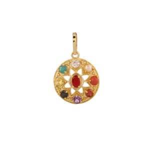 Round Navratan Stone Pendant