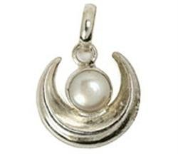 Moon Shape Natural Pearl Pendant Moti Chand