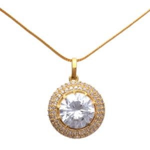 Round Shape Zircon Pendant