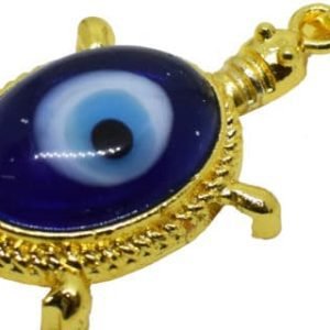 Tortoise Shape Evil Eye Stone Pendant