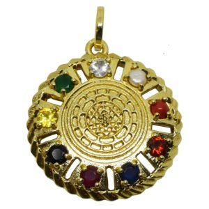 Navratan Sri Yantra Locket Pendant