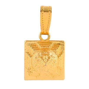 gold plated sri yantra locket