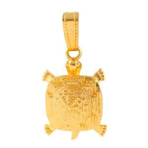 Gold Plated Sri Yantra Locket Tortoise Shape