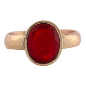 Ruby Stone Panchdhatu Adjustable Ring (Manik Ring)