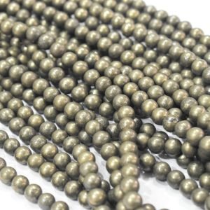 Pyrite Bead Strand 8mm