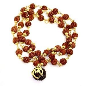 5 Face Rudraksha Om Shree Mala