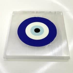 Selenite Plate Evil Eye Spiritual Protection Crystal