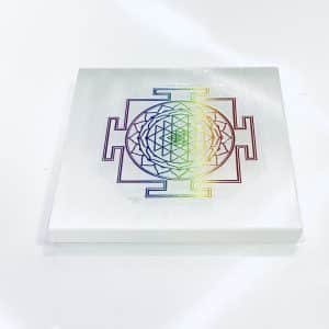 Selenite Plate Sriyantra Square