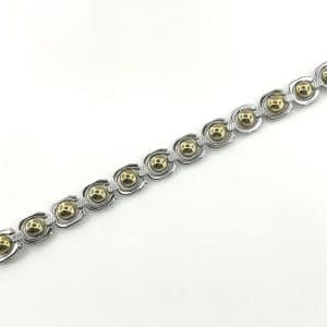 Golden Hematite silver polish cuff bracelet