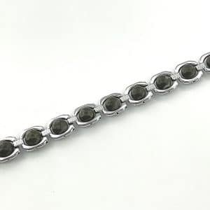 Pyrite silver polish cuff bracelet