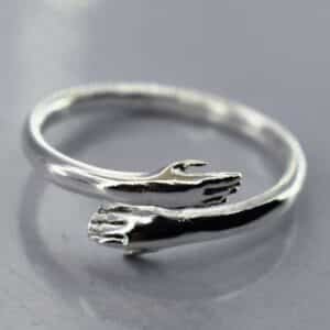 Hug Ring Adjustable Design Adjustable Hug Ring for Men and Women Couple Hug Ring Love Hug Design Ring Minimalist Adjustable Hug Ring