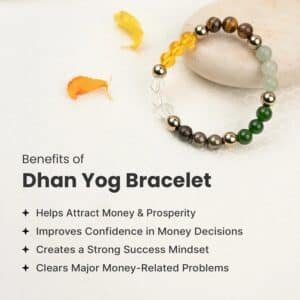 Dhan Yog Bracelet Natural Dhan Yog Bracelet Spiritual Prosperity Bracelet Positive Energy Bracelet for Men and Women Natural Bead Dhan Yog Bracelet